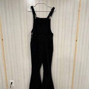 Pink Lily Black Denim Overalls